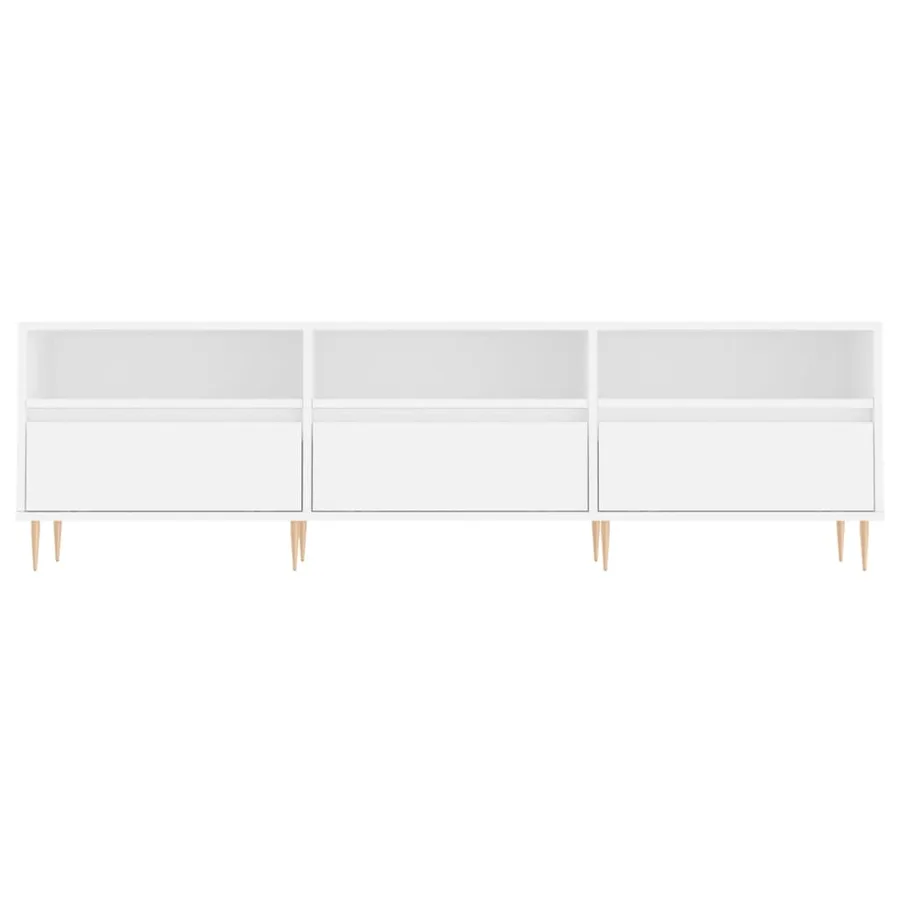 Meuble TV blanc 150x30x44,5 cm bois d'ingénierie - 5