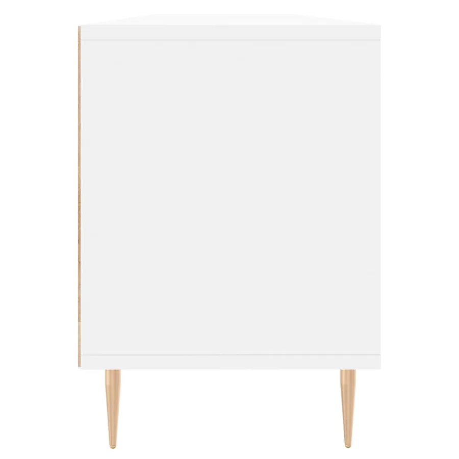 Meuble TV blanc 150x30x44,5 cm bois d'ingénierie - 7