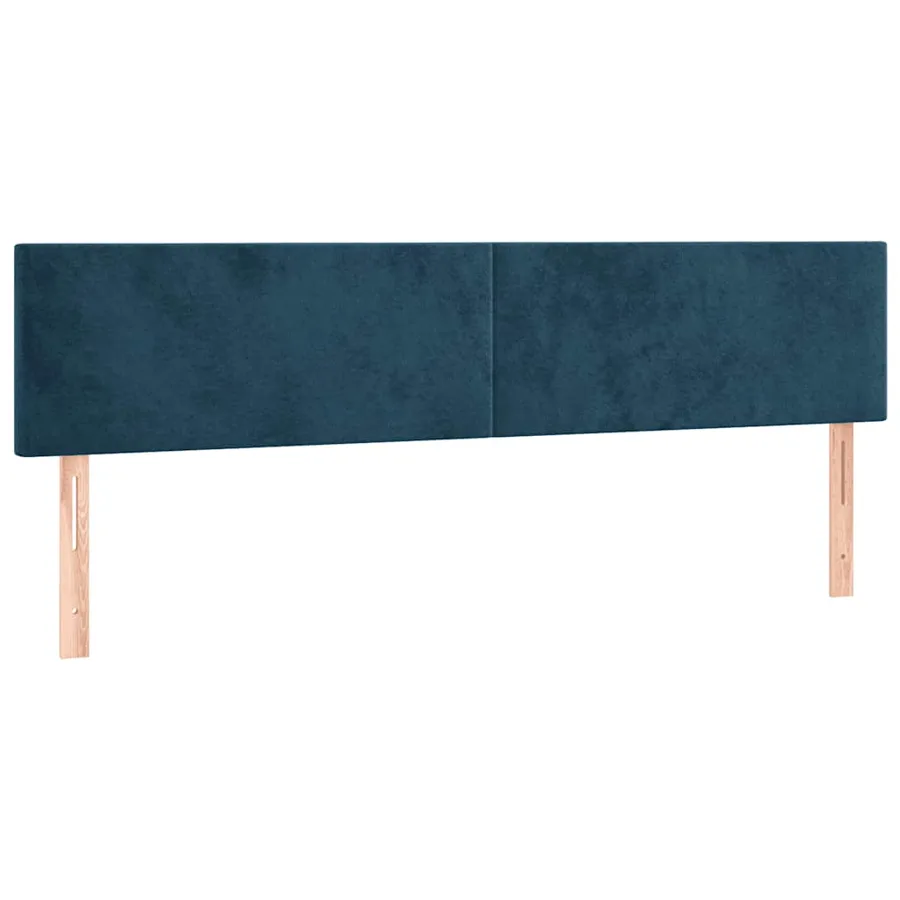 Sommier à lattes de lit avec matelas LED Bleu foncé 200x200 cm - 7