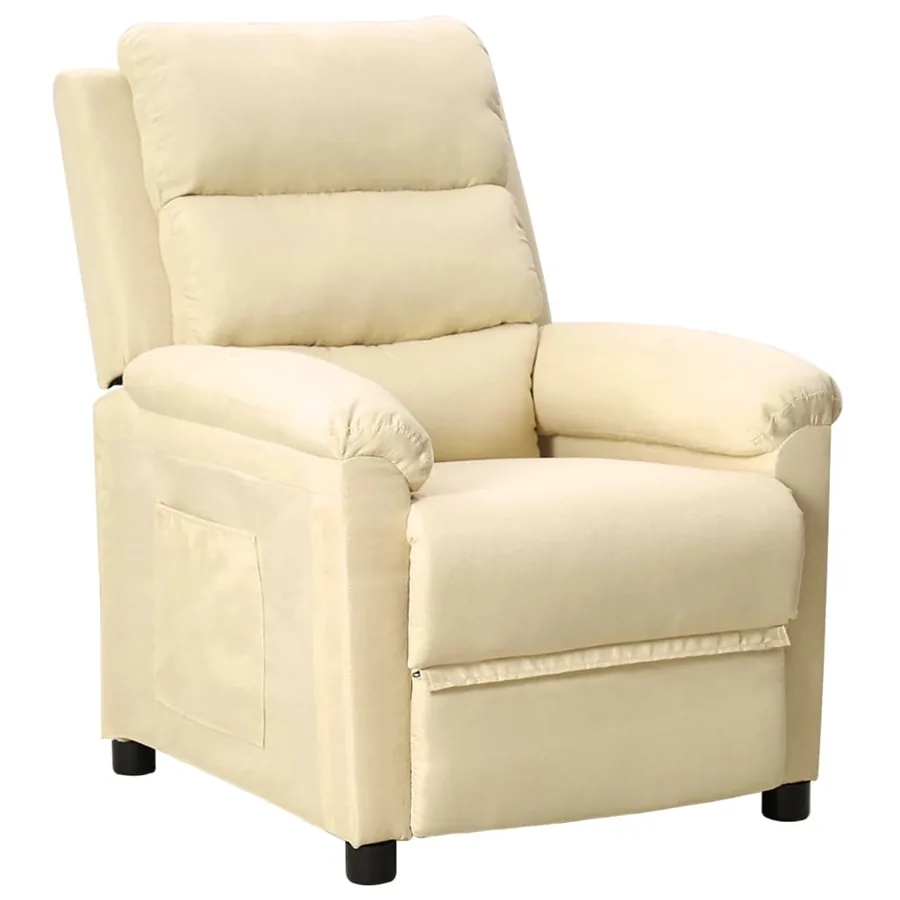 Fauteuil inclinable Crème Tissu