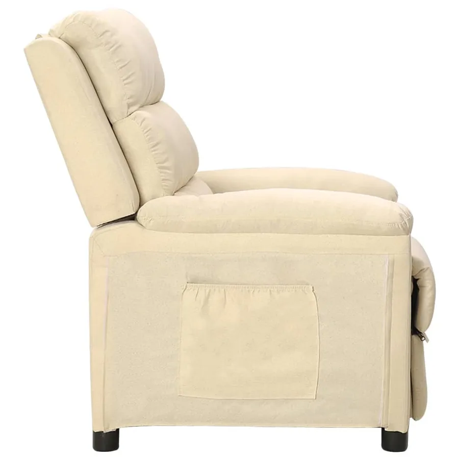 Fauteuil inclinable Crème Tissu - 3