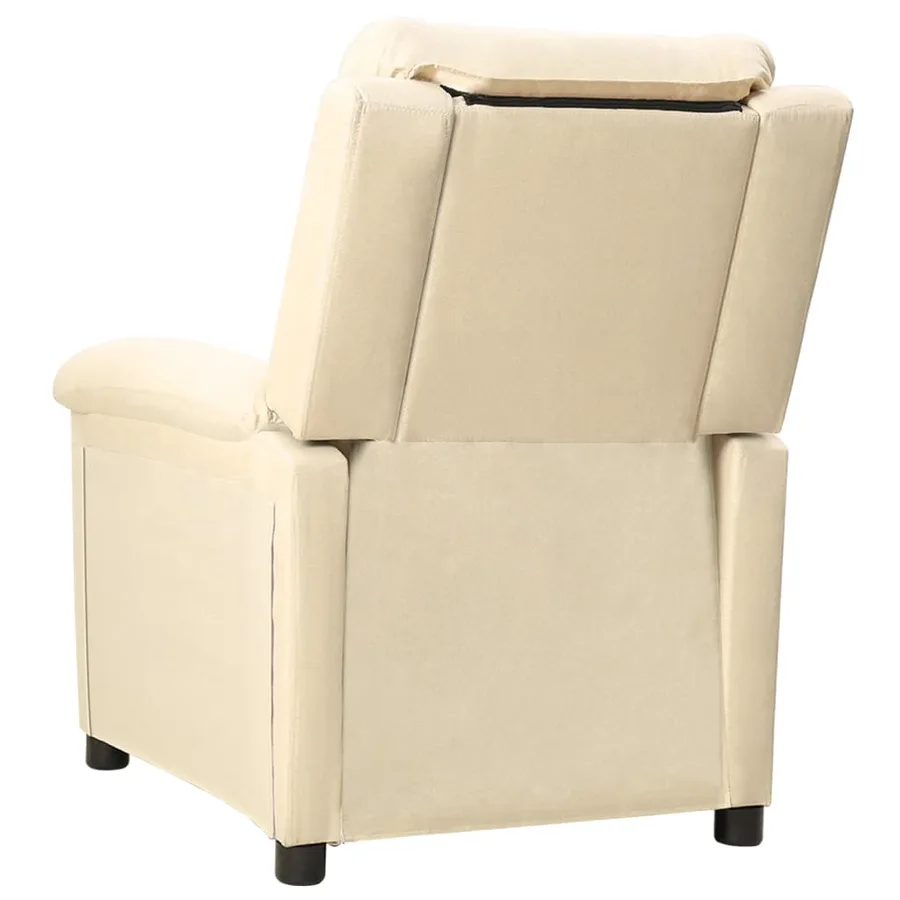 Fauteuil inclinable Crème Tissu - 5
