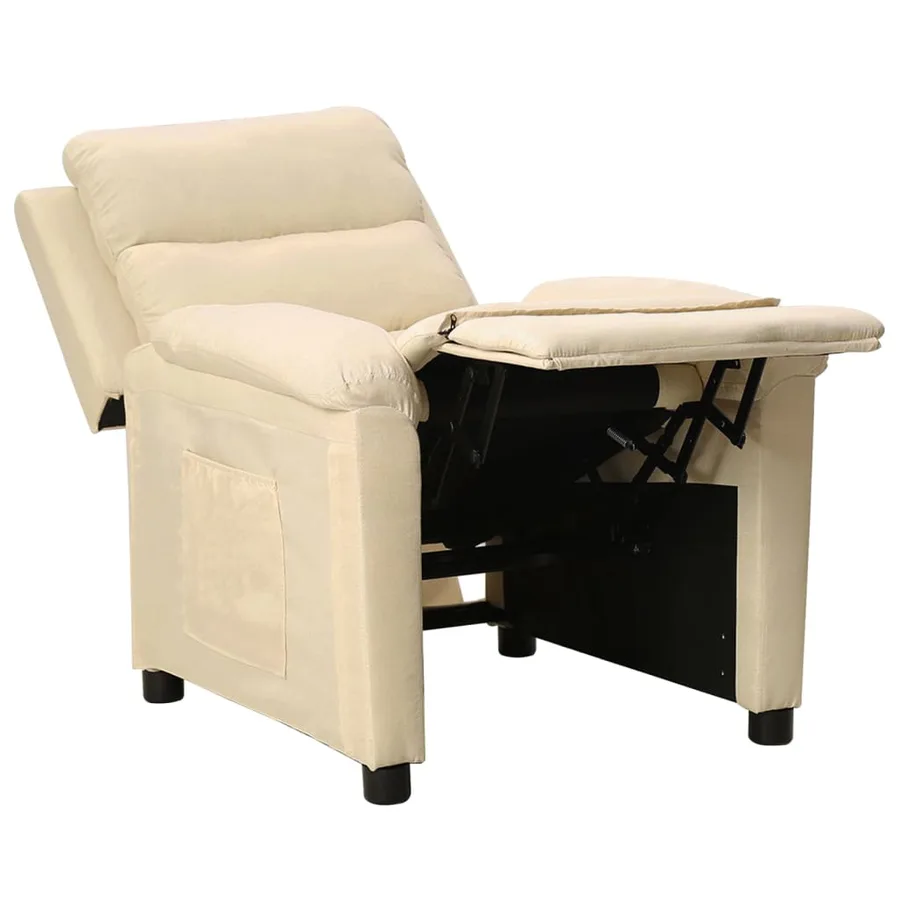Fauteuil inclinable Crème Tissu - 7