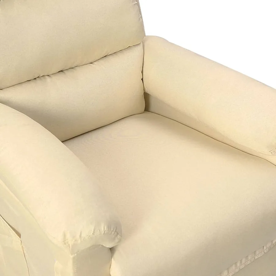 Fauteuil inclinable Crème Tissu - 8