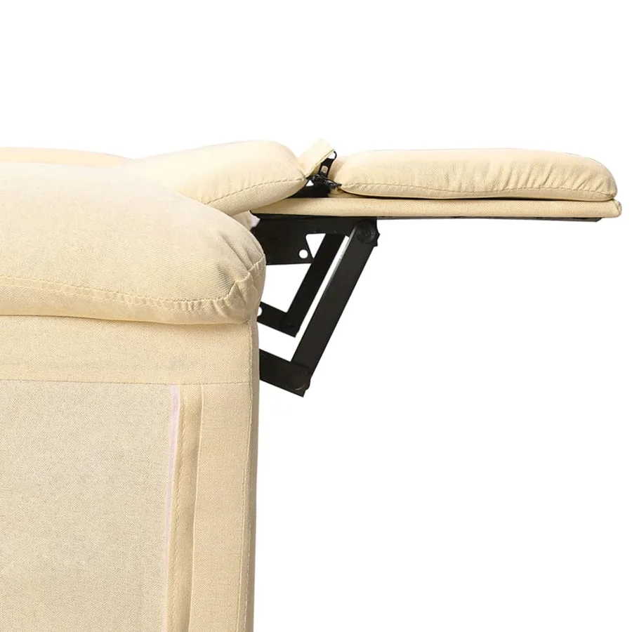 Fauteuil inclinable Crème Tissu - 9