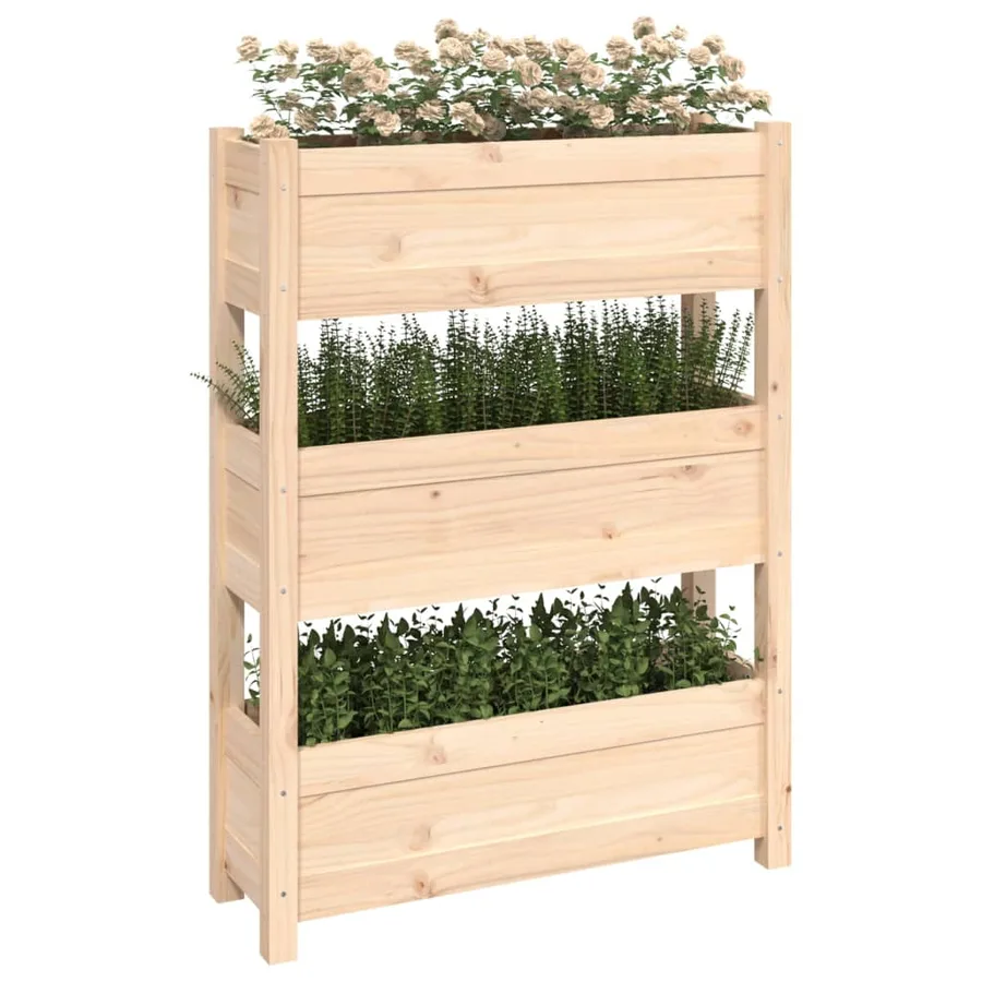 Jardinière 77x25x104,5 cm Bois massif de pin - 4