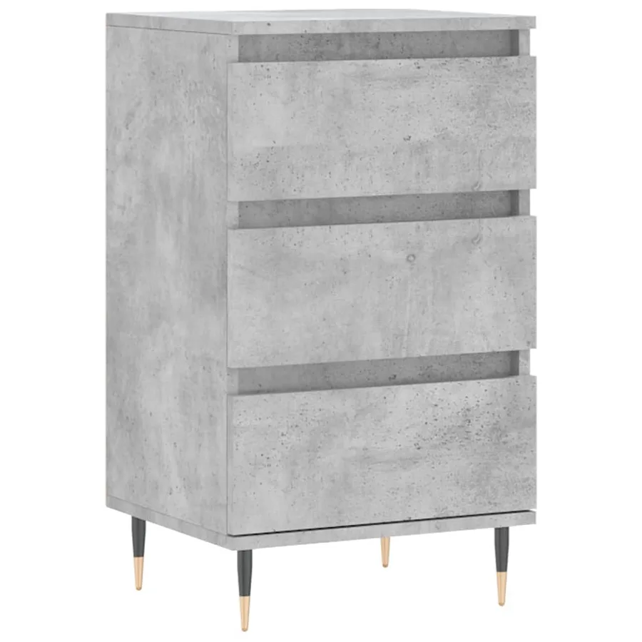Buffet gris béton 40x35x70 cm bois d'ingénierie - 2