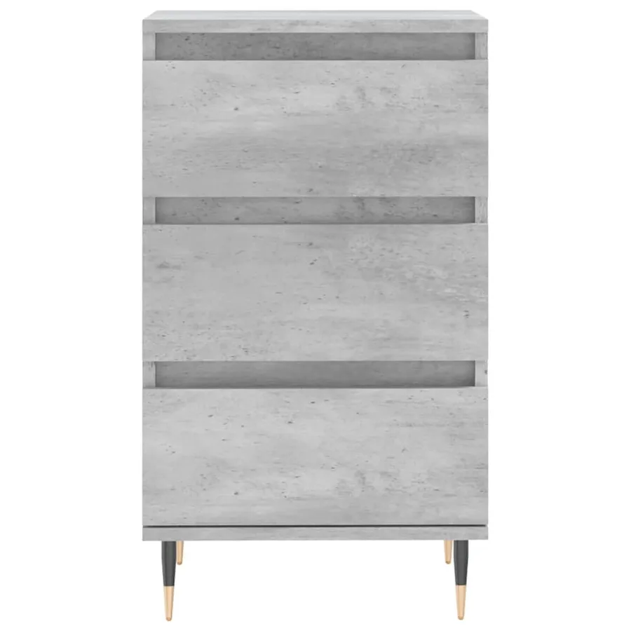 Buffet gris béton 40x35x70 cm bois d'ingénierie - 5