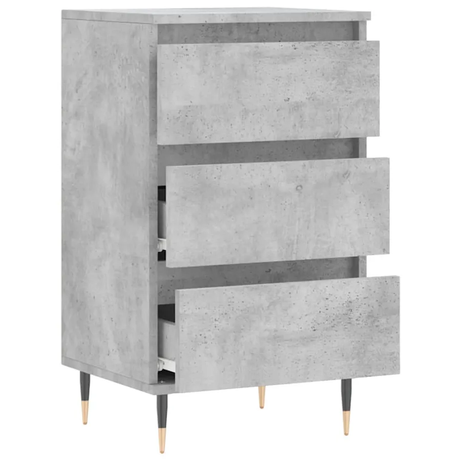 Buffet gris béton 40x35x70 cm bois d'ingénierie - 6