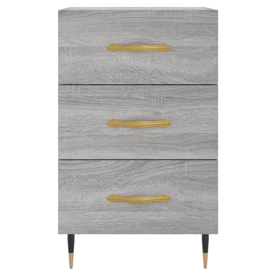 Table de chevet sonoma gris 40x40x66 cm bois d'ingénierie - 5