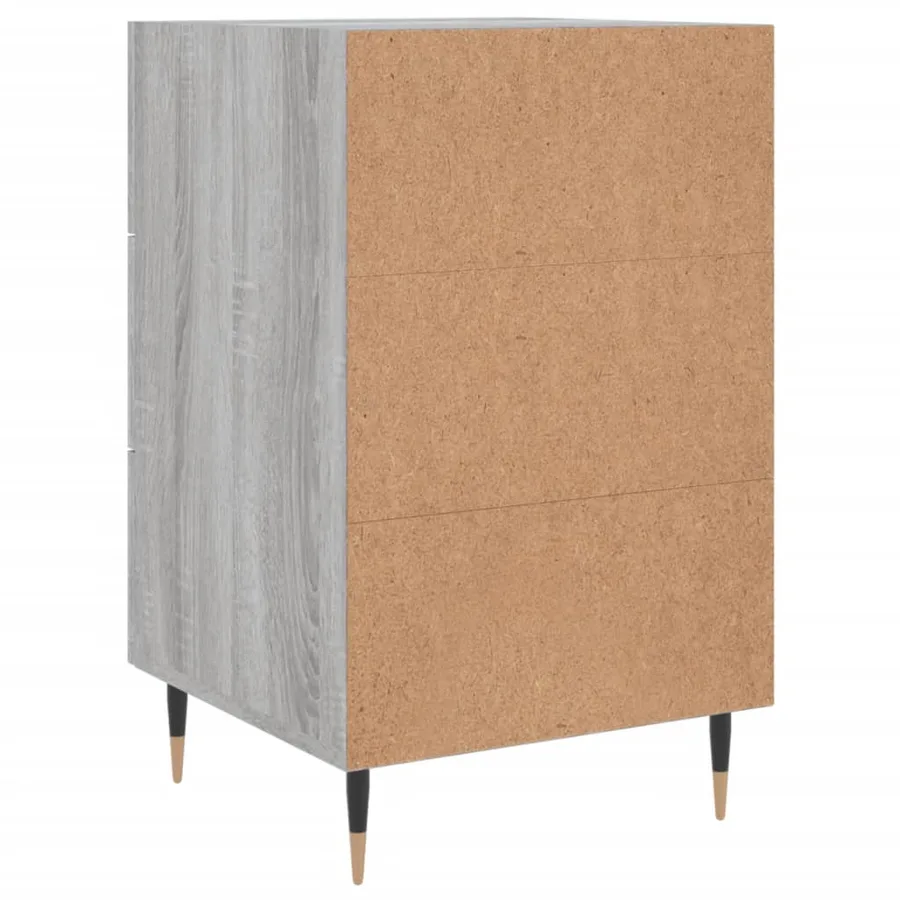 Table de chevet sonoma gris 40x40x66 cm bois d'ingénierie - 8