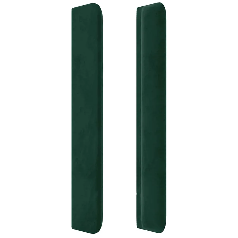 Tête de lit avec oreilles Vert foncé 203x16x118/128 cm Velours - 4