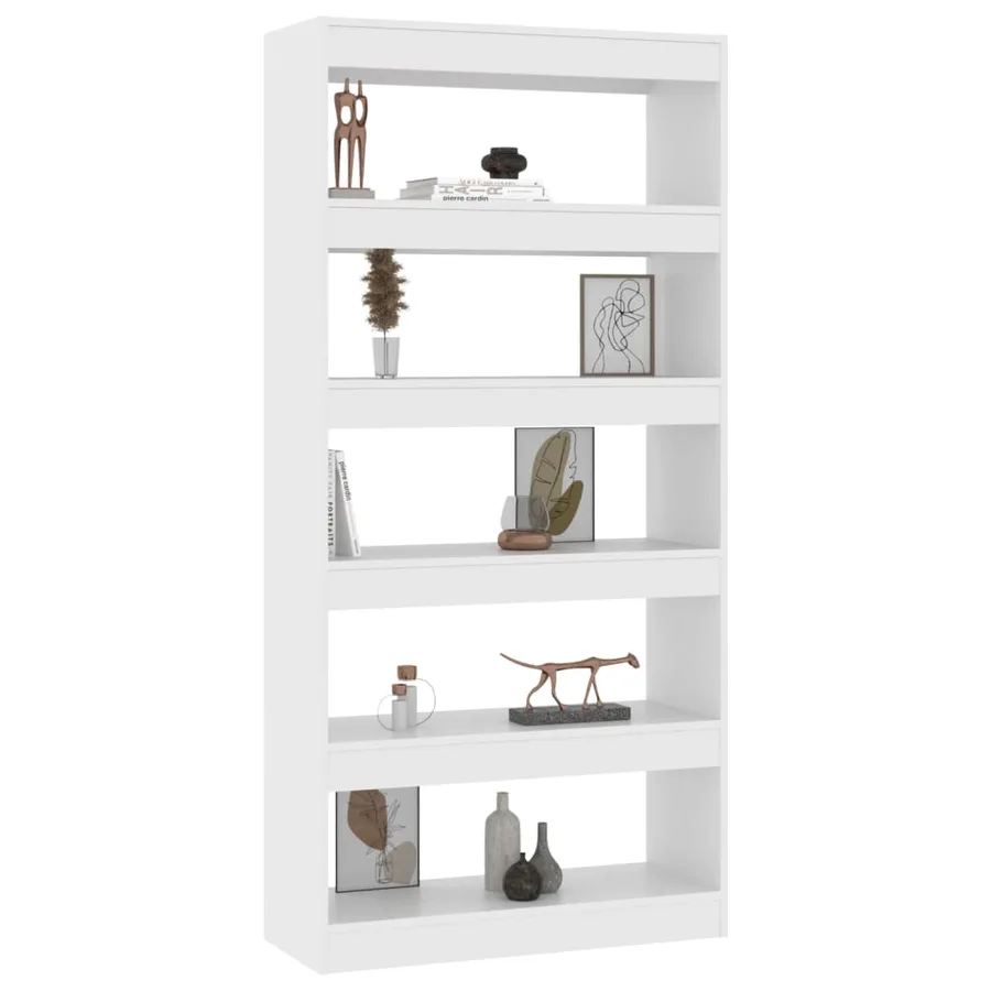 Bibliothèque/Séparateur de pièce Blanc bois d'ingénierie - 4