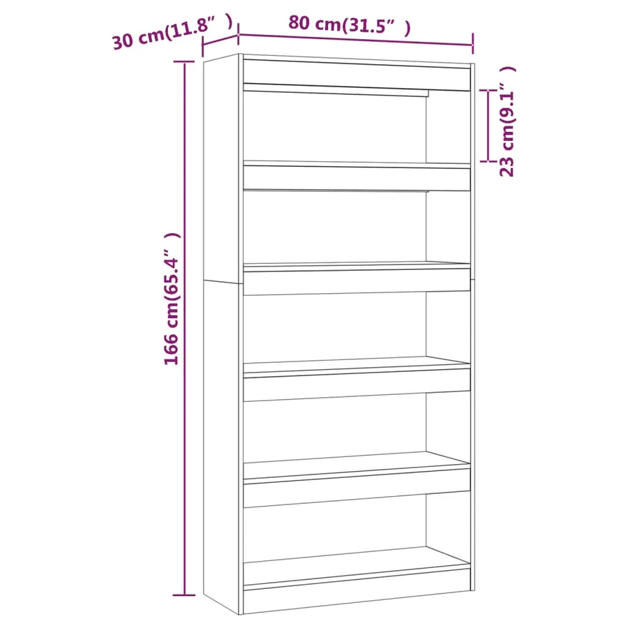 Bibliothèque/Séparateur de pièce Blanc bois d'ingénierie - 7