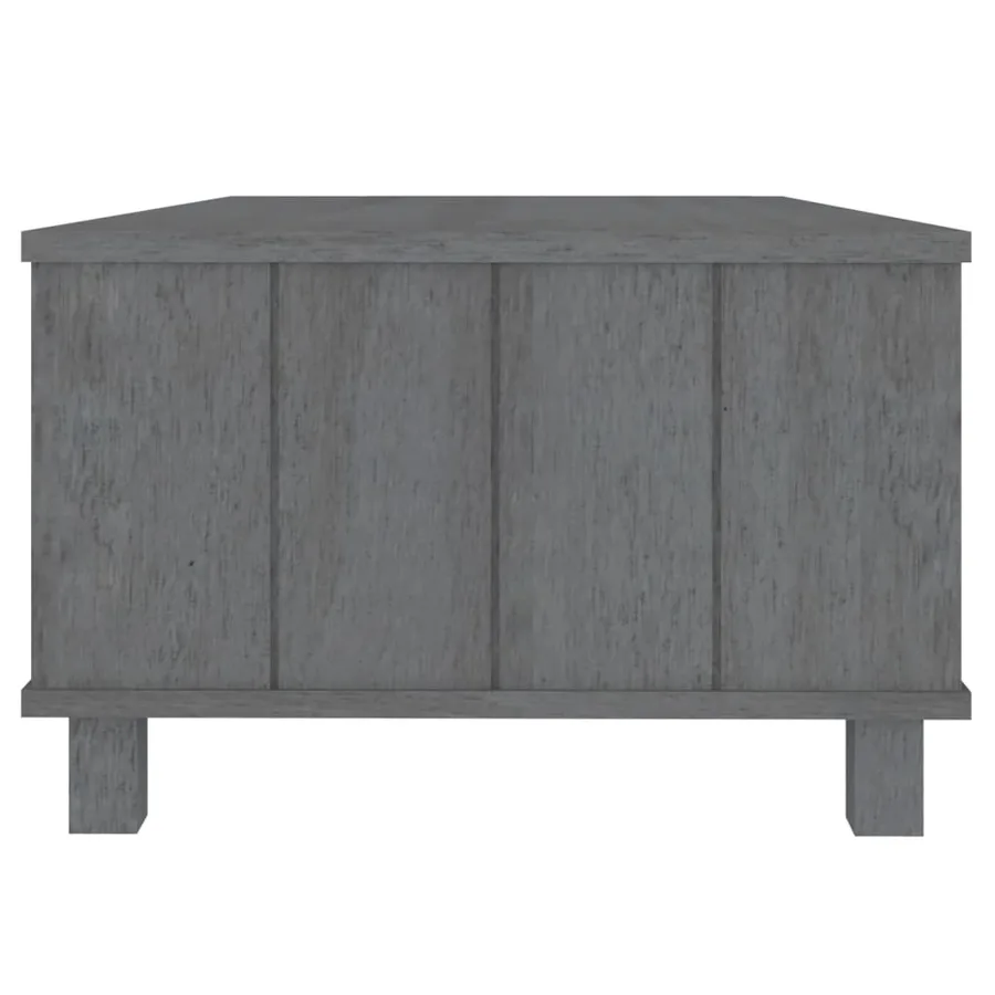 Table basse HAMAR Gris foncé 100x55x35 cm Bois massif de pin - 6