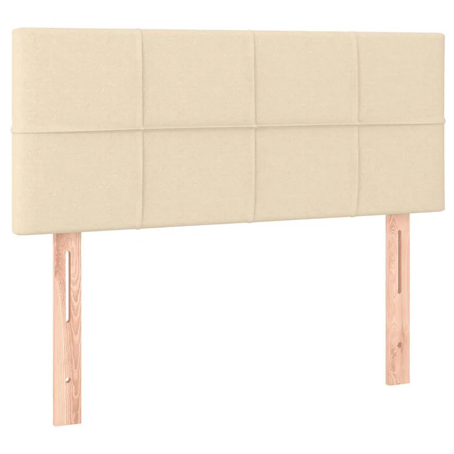 Sommier à lattes de lit avec matelas Crème 120x200 cm Tissu - 6
