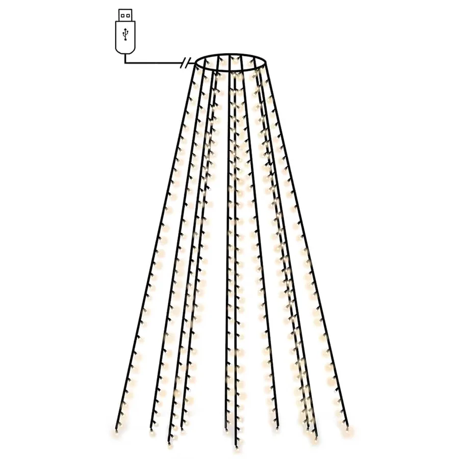 Guirlande lumineuse d'arbre de Noël 250 LED Blanc froid 250 cm - 2