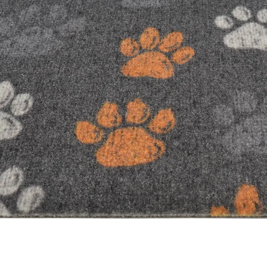 Tapis de cuisine lavable impression de pattes 60x300 cm velours - 4