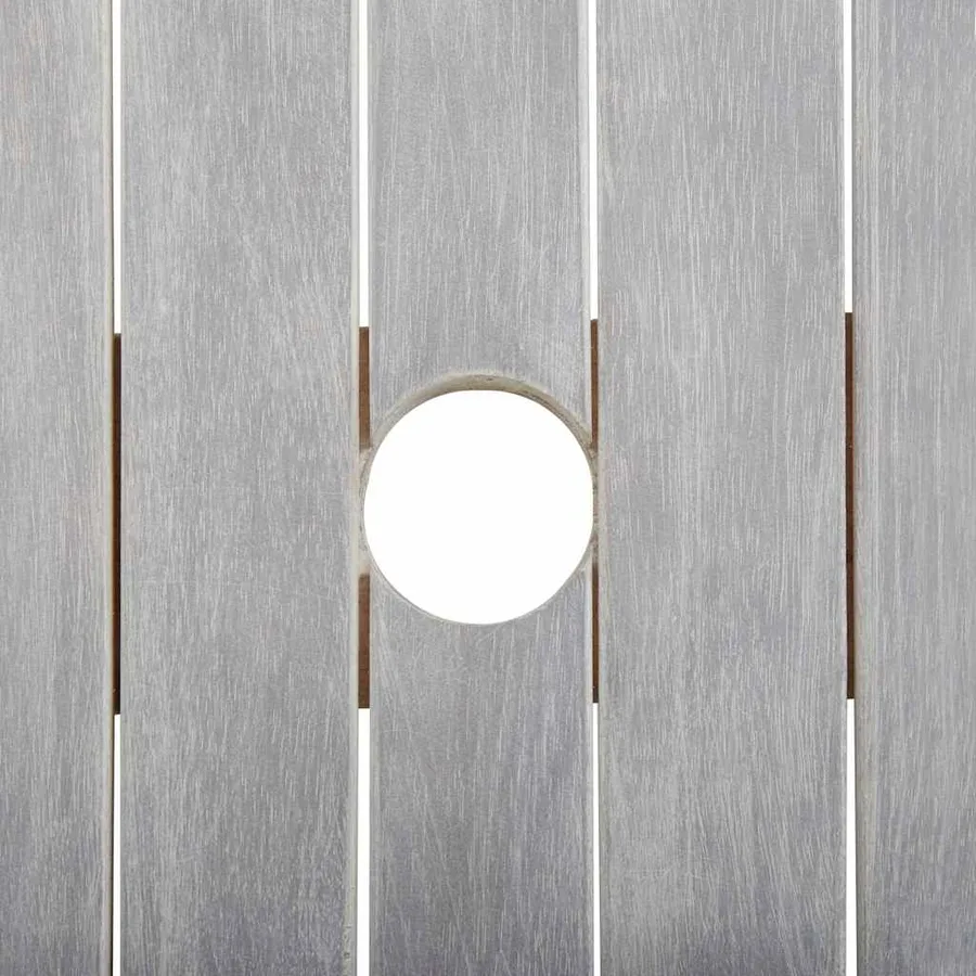 Ensemble à manger d'extérieur 5 pcs Gris Bois d'acacia solide - 11