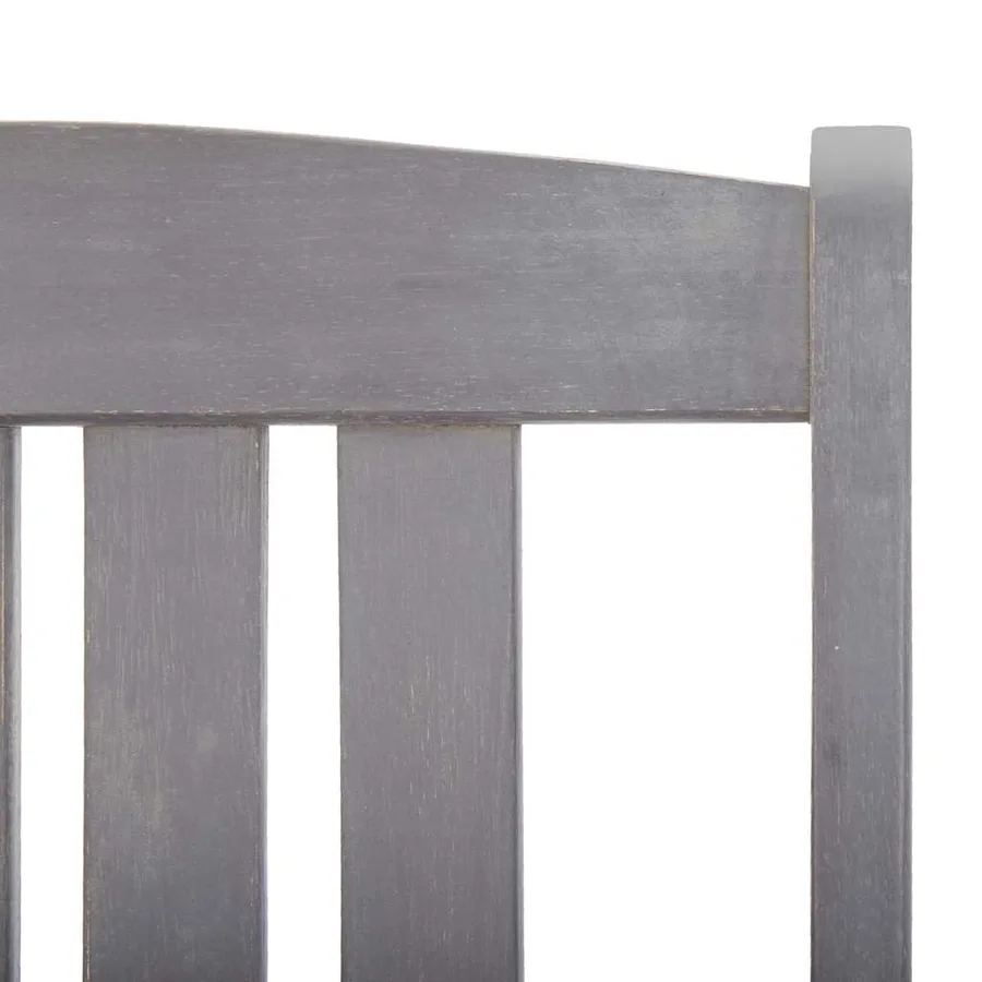 Ensemble à manger d'extérieur 5 pcs Gris Bois d'acacia solide - 12