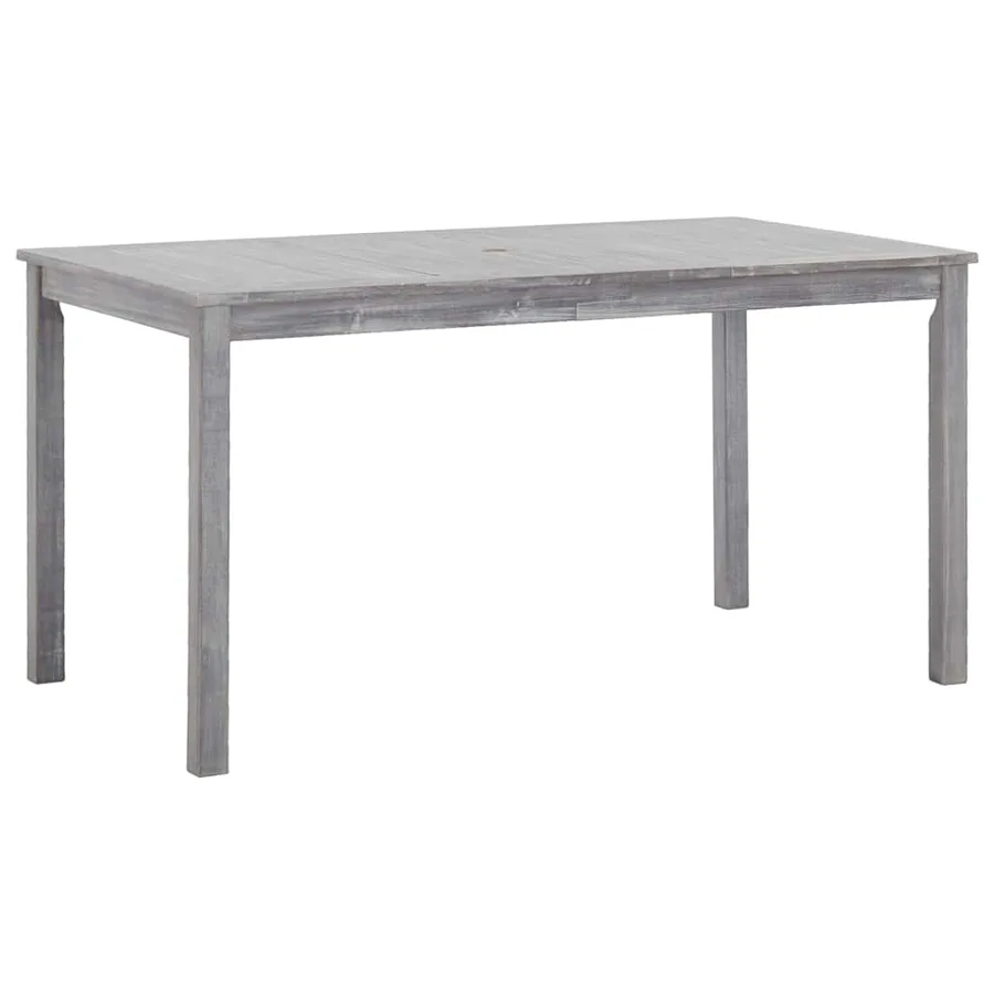 Ensemble à manger d'extérieur 5 pcs Gris Bois d'acacia solide - 2