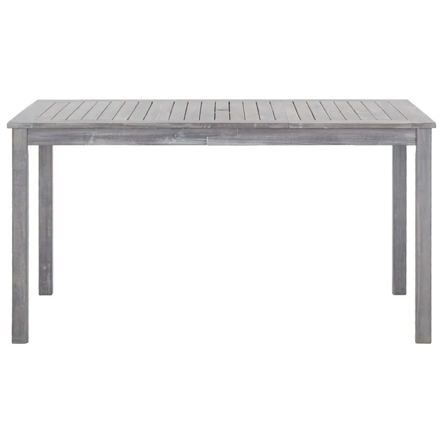 Ensemble à manger d'extérieur 5 pcs Gris Bois d'acacia solide - 3