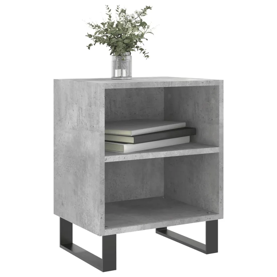 Tables de chevet 2 pcs gris béton 40x30x50 cm bois d'ingénierie - 3