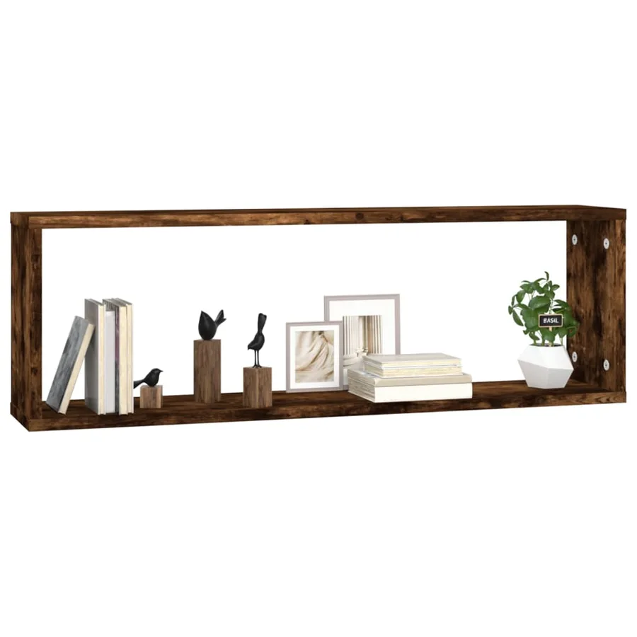 Étagères murales cubiques 2 pcs Chêne fumé 80x15x26,5 cm - 3
