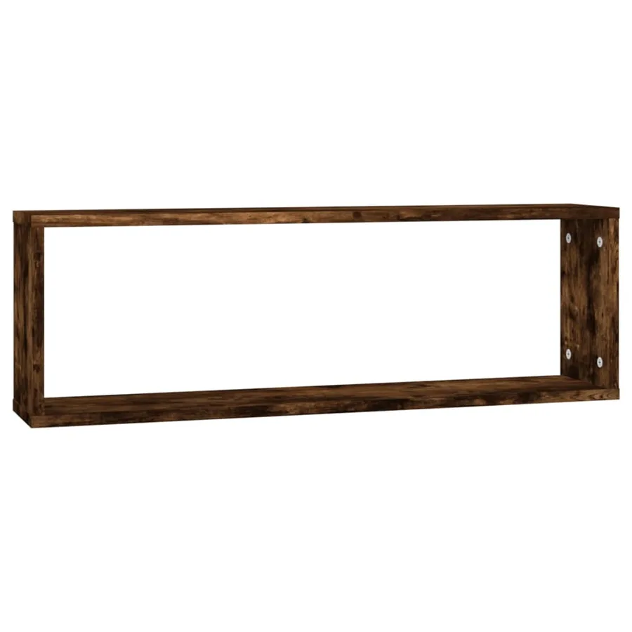 Étagères murales cubiques 2 pcs Chêne fumé 80x15x26,5 cm - 5