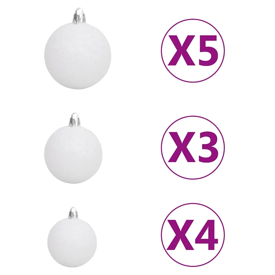Arbre de Noël artificiel pré-éclairé et boules 65 cm vert - 6