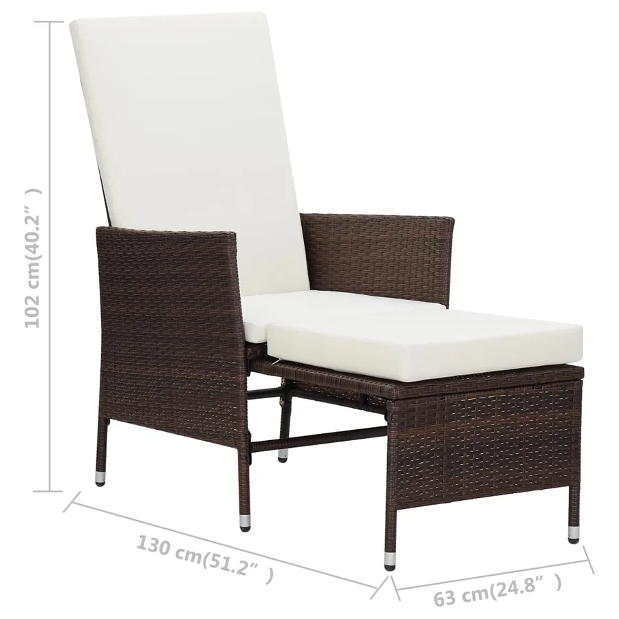 Salon de jardin 3 pcs avec coussins Résine tressée Marron - 11