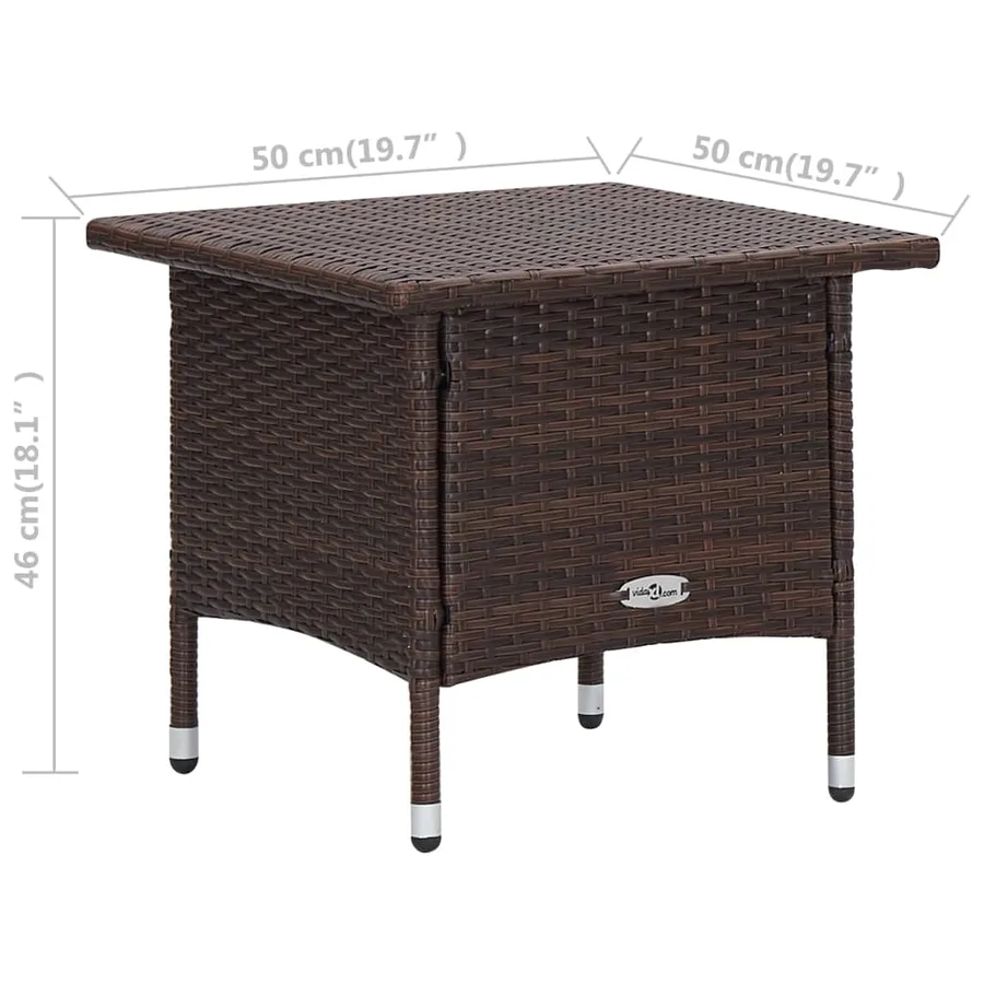 Salon de jardin 3 pcs avec coussins Résine tressée Marron - 12