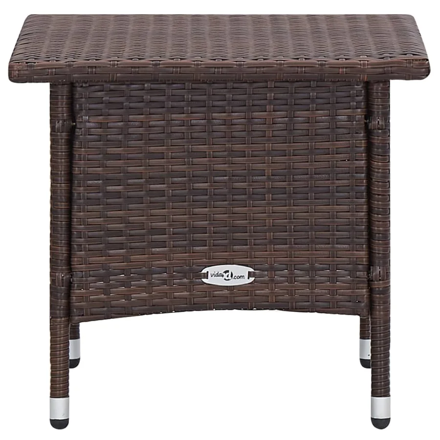 Salon de jardin 3 pcs avec coussins Résine tressée Marron - 8