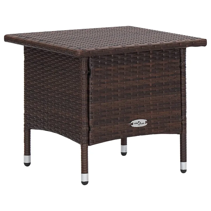 Salon de jardin 3 pcs avec coussins Résine tressée Marron - 9