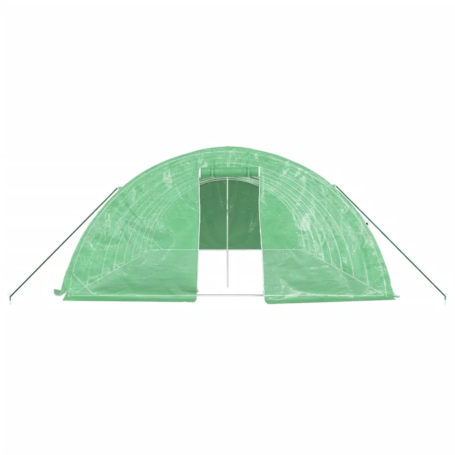 Serre avec cadre en acier vert 40 m² 8x5x2,3 m - 4