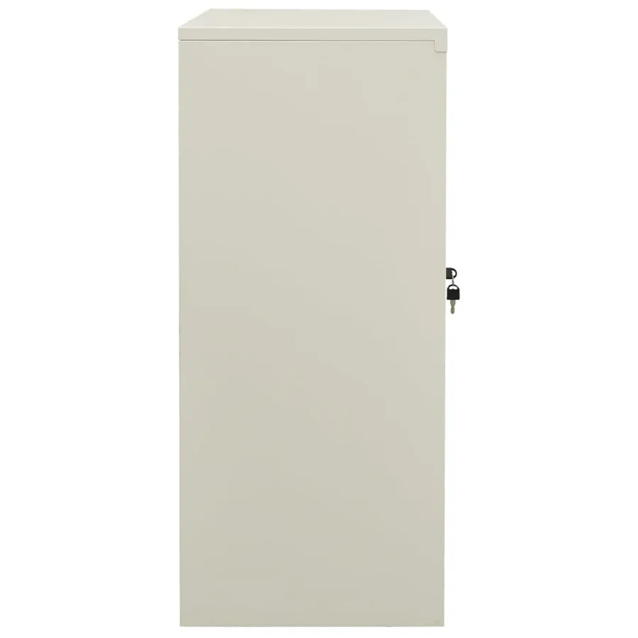 Armoire de bureau Gris clair 90x40x90 cm Acier - 3