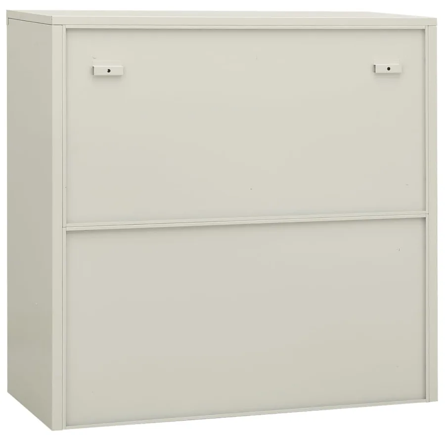Armoire de bureau Gris clair 90x40x90 cm Acier - 4