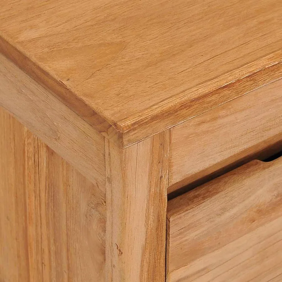 Meuble TV 100x30x35 cm bois de teck massif - 6