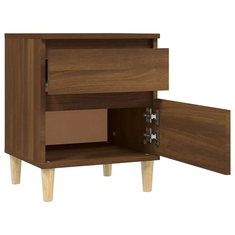 Tables de chevet 2 pcs Chêne marron 40x35x50 cm - 8
