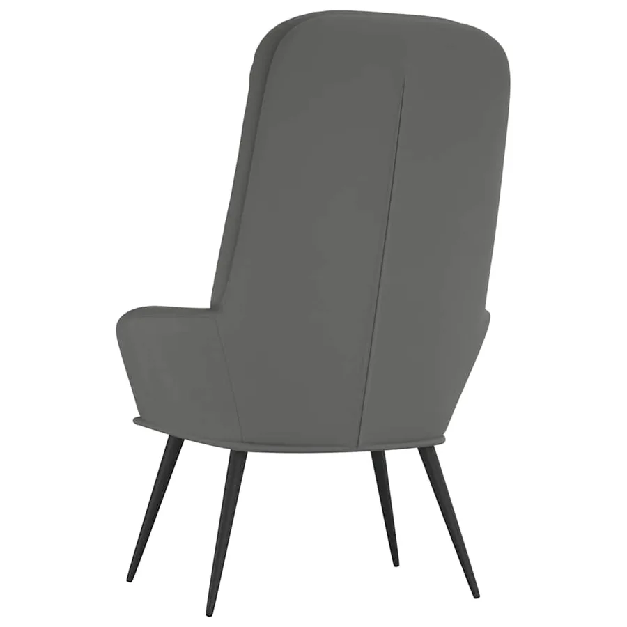 Chaise de relaxation Gris foncé Velours - 5