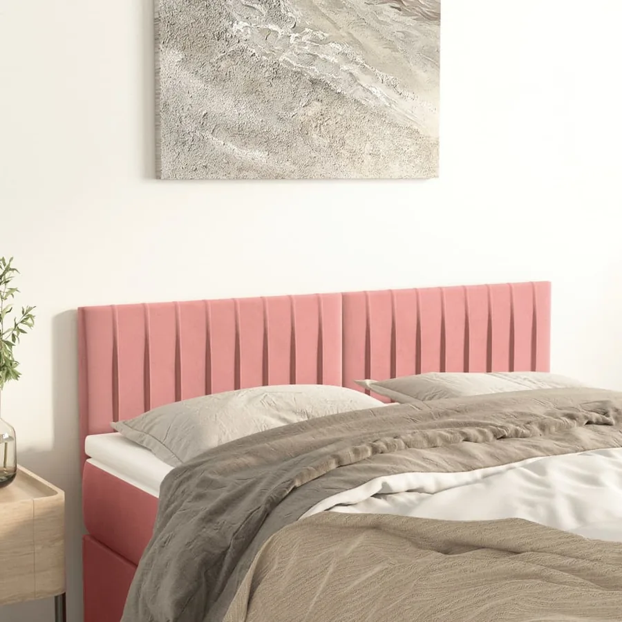 Têtes de lit Rose 144 x 5 x 78/88 cm Velours