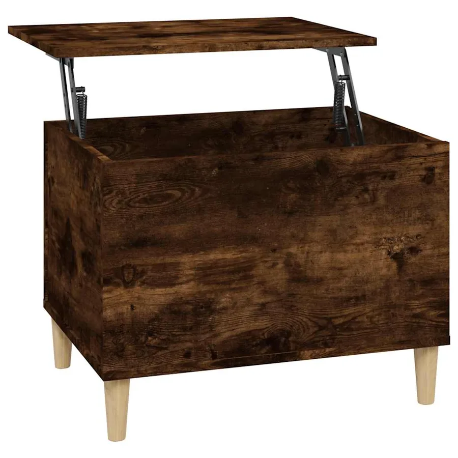 Table basse Chêne fumé 60x44,5x45 cm Bois d'ingénierie - 2
