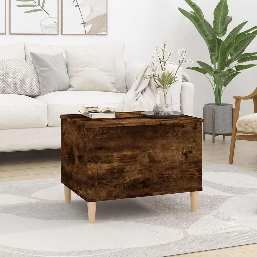 Table basse Chêne fumé 60x44,5x45 cm Bois d'ingénierie - 3