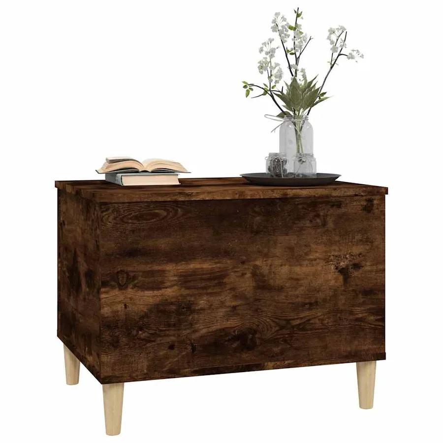 Table basse Chêne fumé 60x44,5x45 cm Bois d'ingénierie - 7
