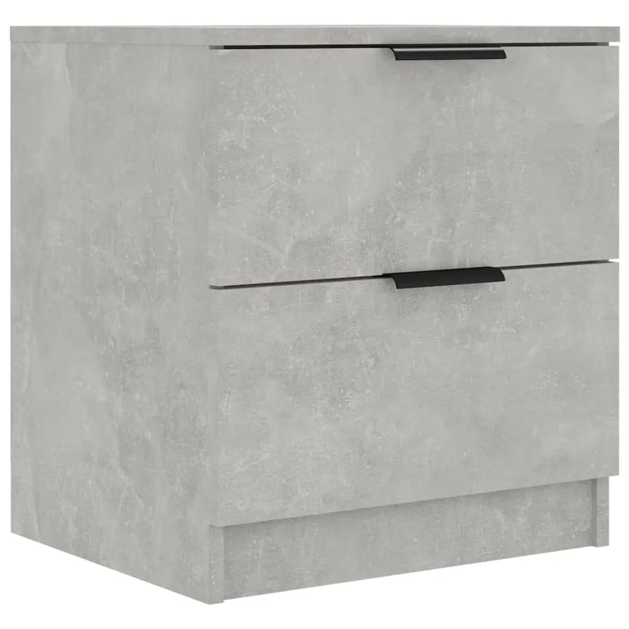 Tables de chevet 2 pcs Gris béton Bois d'ingénierie - 5