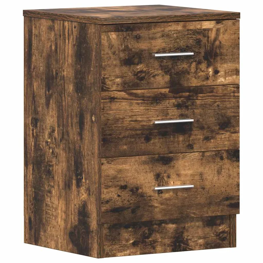 Table de chevet Chêne fumé 38x35x56 cm Bois d'ingénierie - 2