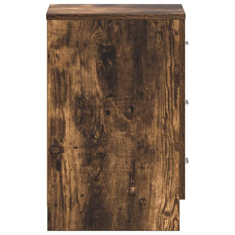 Table de chevet Chêne fumé 38x35x56 cm Bois d'ingénierie - 7