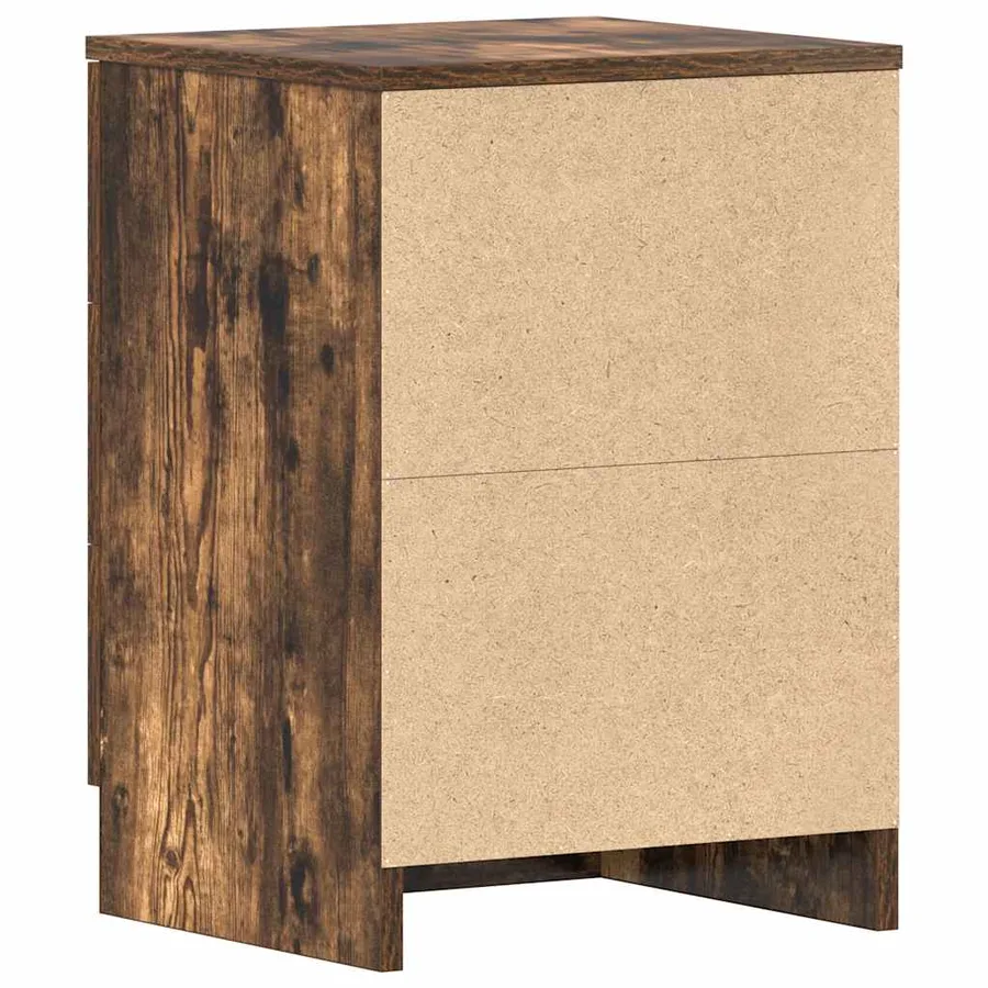 Table de chevet Chêne fumé 38x35x56 cm Bois d'ingénierie - 8