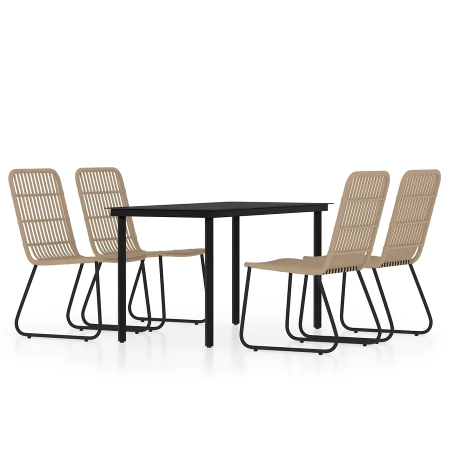 Ensemble à manger de jardin 5 pcs Chêne - 2