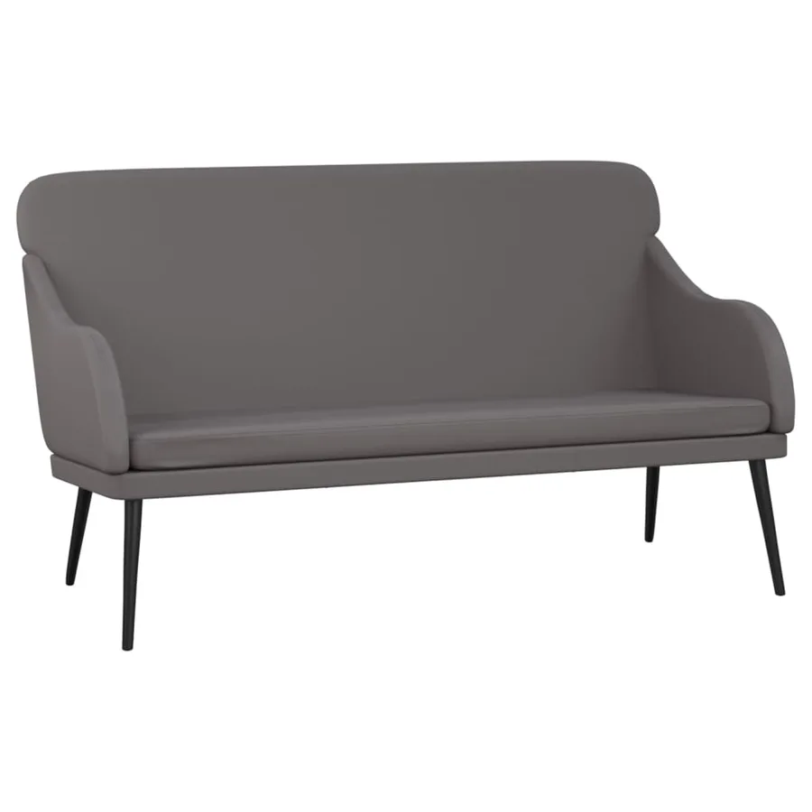 Banc Gris 110x76x80 cm Similicuir - 2